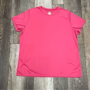 Hanes Cool Dri Bright Pink Short Sleeve T-shirt Size 2X